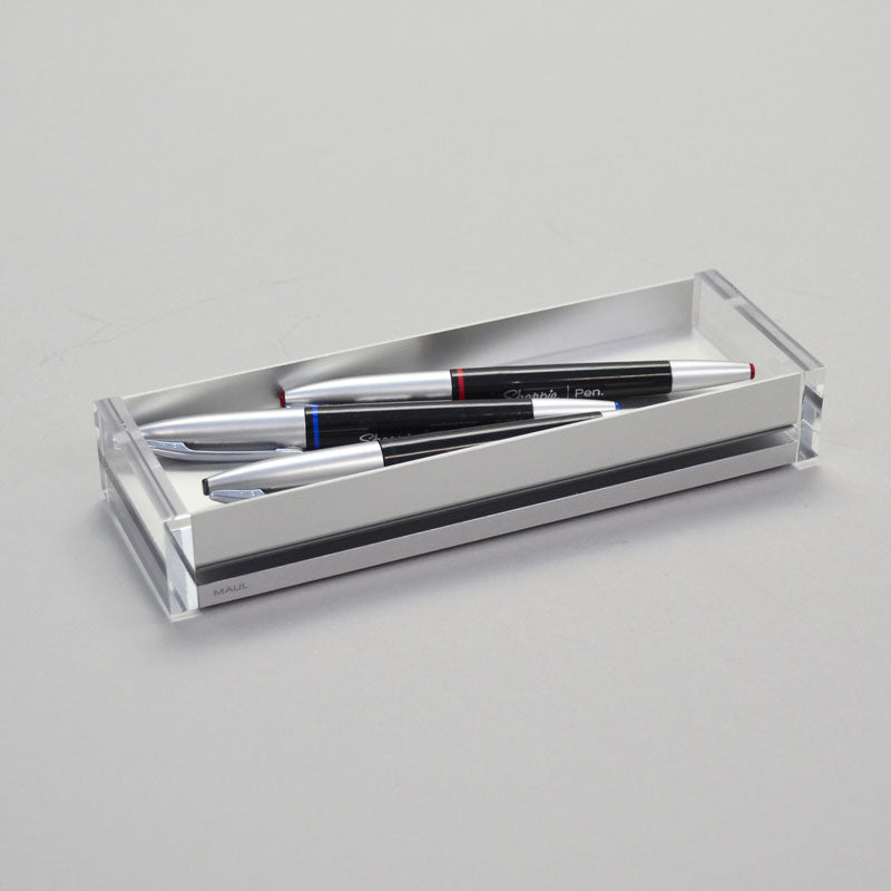 Aluminum & Acrylic Pen Tray - Ultimate Office